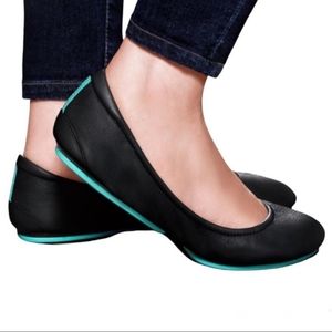 Black Tieks By Gavrieli Foldable Ballerina Ballet Flats